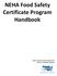 NEHA Food Safety Certificate Program Handbook