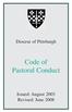 Diocese of Pittsburgh. Code of Pastoral Conduct