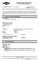 Material Safety Data Sheet
