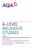 A-LEVEL RELIGIOUS STUDIES 7062. Specification For teaching from September 2016 onwards For A-level exams in 2018 onwards