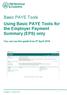 Basic PAYE Tools Using Basic PAYE Tools for the Employer Payment Summary (EPS) only