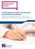 Application forms An RCN guide for health care assistants and assistant practitioners