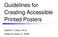 Guidelines for Creating Accessible Printed Posters. Stephen F. Gilson, Ph.D. Robert M. Kitchin Jr., MSW