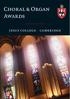 Choral & Organ Awards. jesus college cambridge