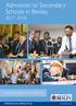 Admission to Secondary Schools in Bexley 2017-2018