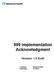 999 Implementation Acknowledgment. Version: 1.0 Draft