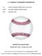 2016 BASEBALL TOURNAMENT INFORMATION