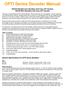 OPTI Series Decoder Manual