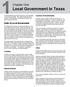 Chapter One 1Local Government in Texas