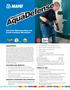 AquaDefense. Mapelastic. Premium Waterproofing and Crack-Isolation Membrane DESCRIPTION FEATURES AND BENEFITS WHERE TO USE