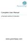 Complete User Manual. e-payments solutions for education. www.parentpay.com