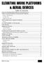ELEVATING WORK PLATFORMS & AERIAL DEVICES Table of Contents
