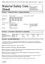 Material Safety Data Sheet