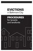 EVICTIONS. in Baltimore City. PROCEDURES for tenants and landlords