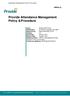 Provide Attendance Management Policy & Procedure