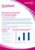factsheet Key facts and trends in mental health Updated figures and statistics Key trends in morbidity and behaviour
