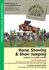 HORSE SHOWING & SHOW JUMPING SCHEDULE