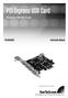 PCI Express USB Card. PCI Express 4 Port USB 2.0 card PEX400USB2. Instruction Manual. Actual product may vary from photo