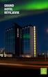 GRAND HOTEL REYKJAVIK. Largest conference hotel in Iceland