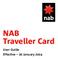 NAB Traveller Card User Guide Effective 20 January 2014