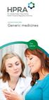 HUMAN MEDICINES. Generic medicines. Our advice