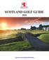 SCOTLAND GOLF GUIDE 2016