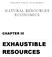 EXHAUSTIBLE RESOURCES