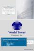 World Tower. Company, Inc. Classification Overview. Categories: Structure Classification Exposure Categories Topographic Effects Geological