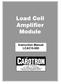 Load Cell Amplifier Module. Instruction Manual LCA210-000