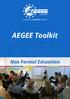 EUROPEAN STUDENTS FORUM. AEGEE Toolkit. Non Formal Edcuation
