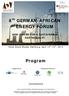 8 th GERMAN-AFRICAN ENERGY FORUM