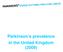 Parkinson s prevalence in the United Kingdom (2009)