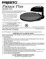 Pizzazz Plus. Instructions. rotating oven. The fast and easy way to bake fresh and frozen pizza. Great for convenience foods too!