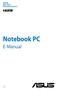 E8558 Revised Version 2. July 2013. Notebook PC. E-Manual