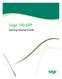 Sage 100 ERP. Getting Started Guide