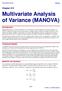 Multivariate Analysis of Variance (MANOVA)