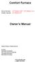 Comfort Furnace. Owner s Manual