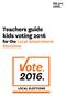 Teachers guide kids voting 2016. for the Local Government Elections