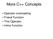 More C++ Concepts. Operator overloading Friend Function This Operator Inline Function