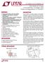 FEATURES DESCRIPTIO APPLICATIO S. LTC4054-4.2/LTC4054X-4.2 Standalone Linear Li-Ion Battery Charger with Thermal Regulation in ThinSOT
