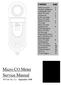 Micro CO Meter Service Manual