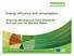 Energy efficiency and consumption. Ongoing development work shared by Eurostat and the Member States