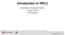 Introduction to HPLC. Basic Module in Bioorganic Chemistry January 16, 2007 Johannes Ranke. Introduction to HPLC p.1/17