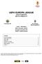 UEFA EUROPA LEAGUE 2012/13 SEASON MATCH PRESS KIT