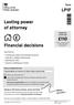 LP1F. Lasting power of attorney. Financial decisions. Form