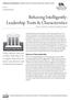 Behaving Intelligently: Leadership Traits & Characteristics Kristina G. Ricketts, Community and Leadership Development
