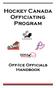 Officiating Program. Off-Ice Officials Handbook