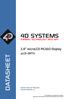 DATASHEET 4D SYSTEMS. 2.8 microlcd PICASO Display TURNING TECHNOLOGY INTO ART. µlcd-28ptu. Document Date: 22 nd May 2013 Document Revision: 1.