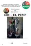Operation manual and Spare parts list 1400 - EL PUMP. November