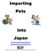 Importing Pets. into Japan